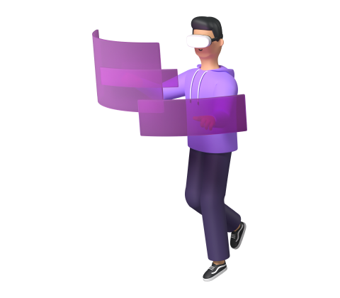 A man planning immersive product and software development